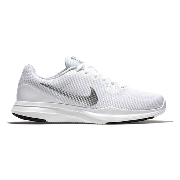 Nike In Season Tr 7 Shoes Womens 11 White Metallic Silver Training 909009-100 - Picture 1 of 10
